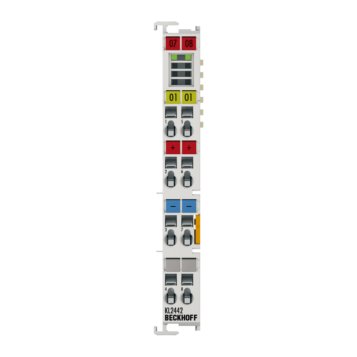 KL2442 | Busklemme, 2-Kanal-Digital-Ausgang, 24 V DC, 2 x 4 A/1 x 8 A