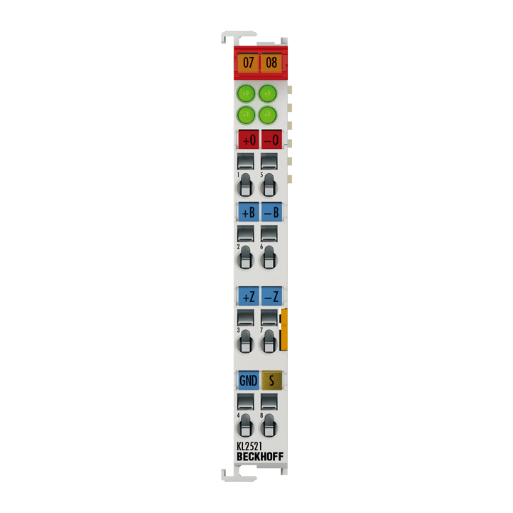 KL2521 | Bus Terminal, 1-channel pulse train output, incr. enc. simulation, RS422, 50 mA