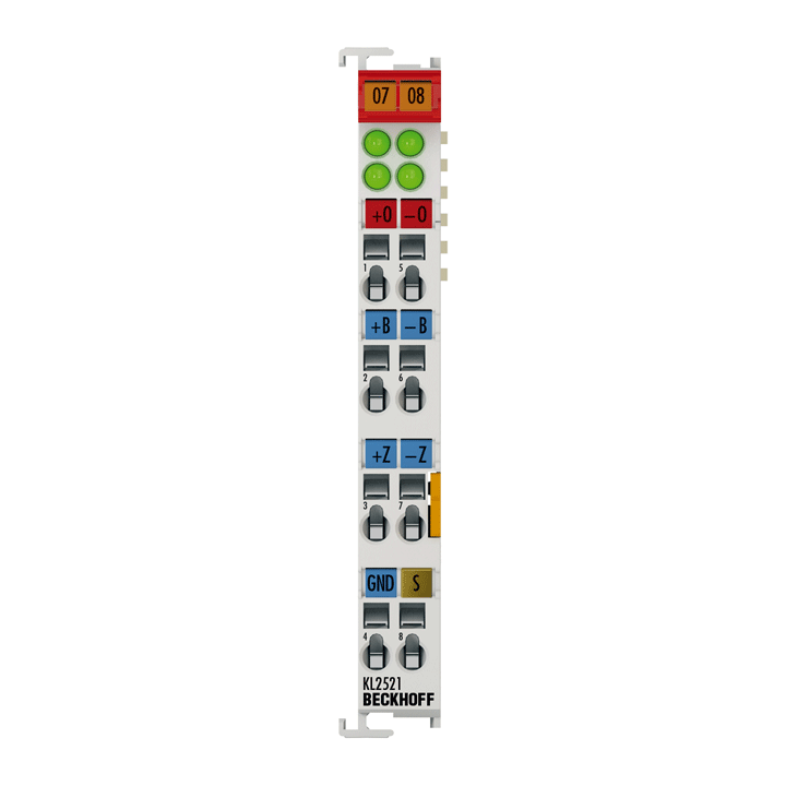 KL2521 | Busklemme, 1-Kanal-Pulse-Train-Ausgang, Inkr.-Enc.-Simulation, RS422, 50 mA