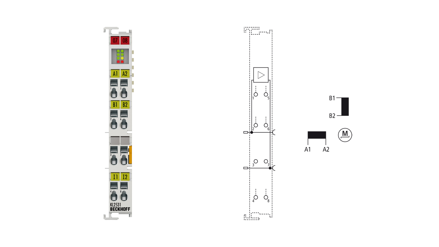 KL2531 | Bus Terminal, 1-channel motion interface, stepper motor, 24 V DC, 1,5 A