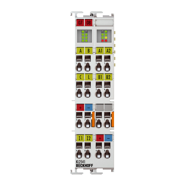 KL2541 | Bus Terminal, 1-channel motion interface, stepper motor, 48 V DC, 5 A, with incremental encoder