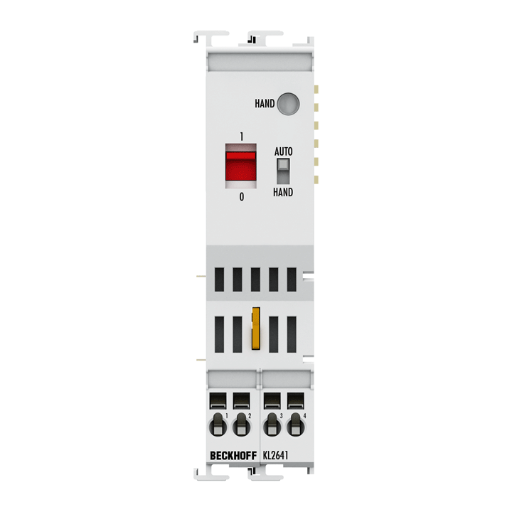 KL2641 | Bus Terminal, 1-channel relay output, 230 V AC, 16 A, manual operation