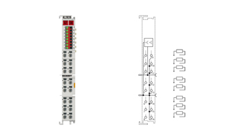 KL2828 | Bus Terminal, 8-channel digital output, 24 V DC, 2 A