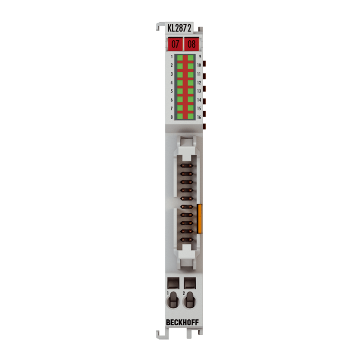 KL2872-0010 | Busklemme, 16-Kanal-Digital-Ausgang, 24 V DC, 0,5 A, masseschaltend, Flachbandkabel