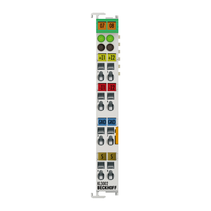 KL3002 | Busklemme, 2-Kanal-Analog-Eingang, Spannung, ±10 V, 12 Bit, differentiell