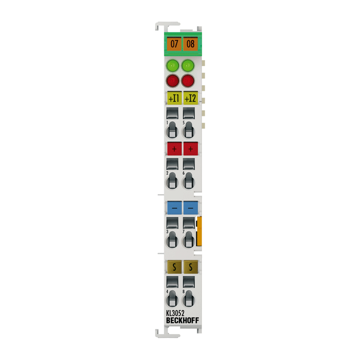 KL3052 | Busklemme, 2-Kanal-Analog-Eingang, Strom, 4…20 mA, 12 Bit, single-ended