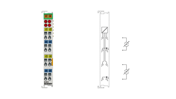 KL3054 | Busklemme, 4-Kanal-Analog-Eingang, Strom, 4…20 mA, 12 Bit, single-ended