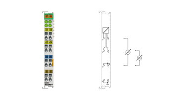 KL3064 | Busklemme, 4-Kanal-Analog-Eingang, Spannung, 0…10 V, 12 Bit, single-ended, mit Schirmanschluss