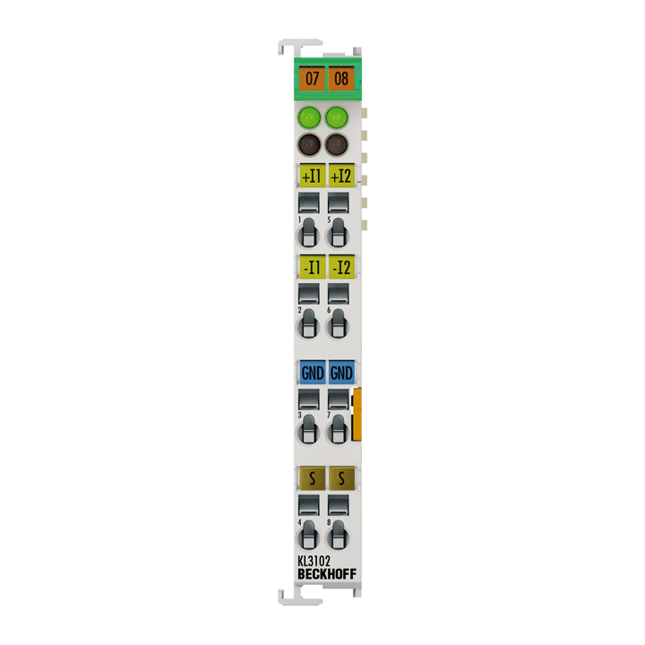 KL3102 | Busklemme, 2-Kanal-Analog-Eingang, Spannung, ±10 V, 16 Bit, differentiell