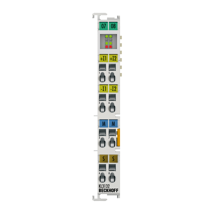 KL3132 | Bus Terminal, 2-channel analog input, voltage, ±10 V, 16 bit, differential, high-precision