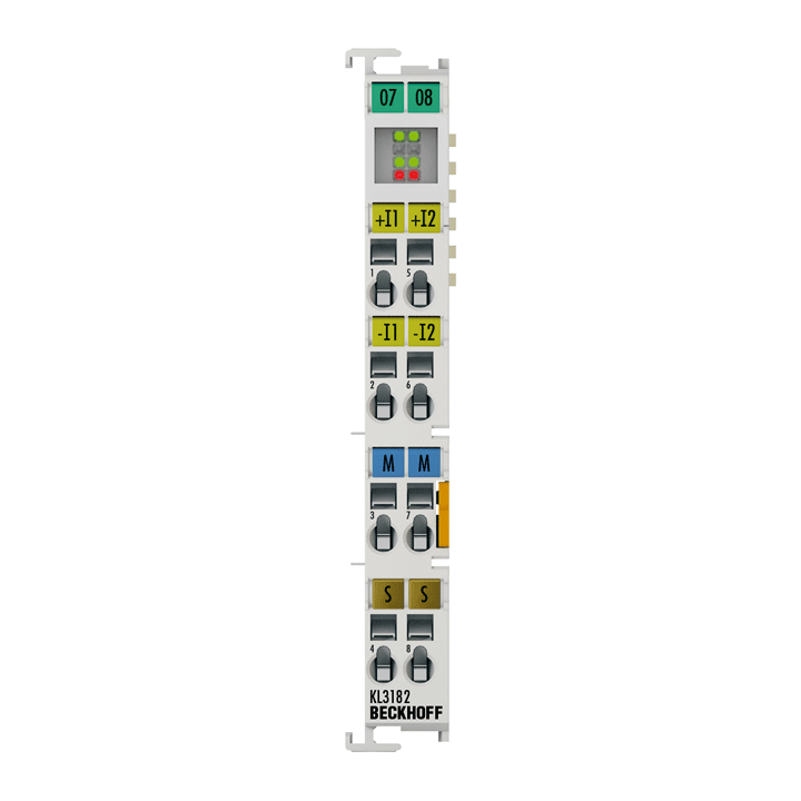 KL3182 | Busklemme, 2-Kanal-Analog-Eingang, Spannung, ±2 V, 16 Bit, differentiell, hochpräzise