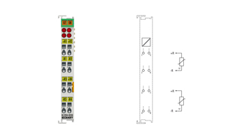 KL3204-0030 | Busklemme, 4-Kanal-Analog-Eingang, Temperatur, NTC (10 kΩ Carel), 16 Bit