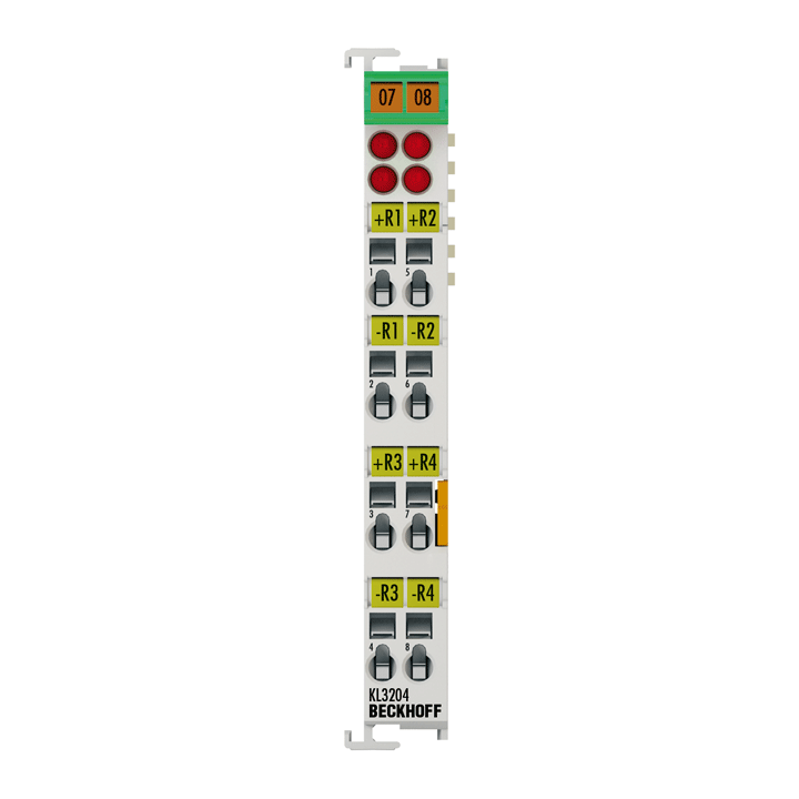 KL3204 | Bus Terminal, 4-channel analog input, temperature, RTD (Pt100), 16 bit