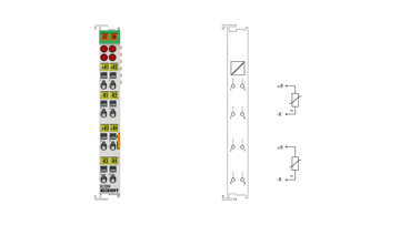 KL3204 | Busklemme, 4-Kanal-Analog-Eingang, Temperatur, RTD (Pt100), 16 Bit