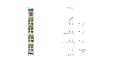 KL3228 | Busklemme, 8-Kanal-Analog-Eingang, Temperatur, RTD (Pt1000, Ni1000), 16 Bit