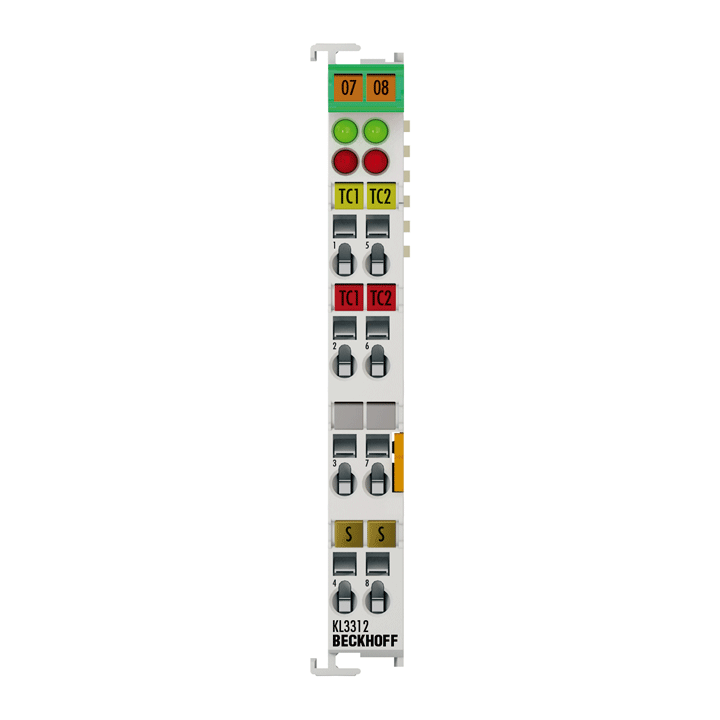 KL3312 | Busklemme, 2-Kanal-Analog-Eingang, Temperatur, Thermoelement, 16 Bit