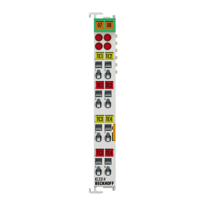 KL3314 | Busklemme, 4-Kanal-Analog-Eingang, Temperatur, Thermoelement, 16 Bit