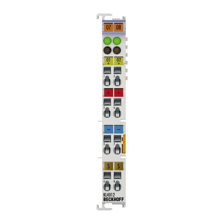 KL4012 | Bus Terminal, 2-channel analog output, current, 0…20 mA, 12 bit, single-ended