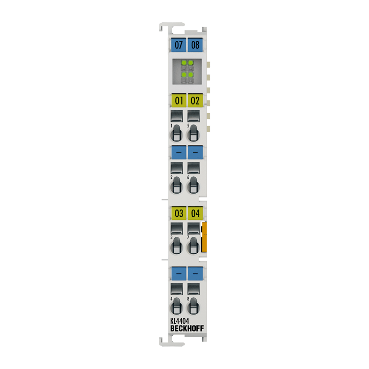 KL4404 | Busklemme, 4-Kanal-Analog-Ausgang, Spannung, 0…10 V, 12 Bit, single-ended