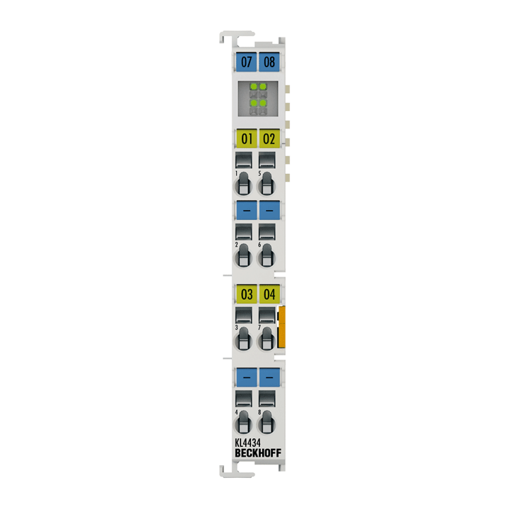 KL4434 | Bus Terminal, 4-channel analog output, voltage, ±10 V, 12 bit, single-ended