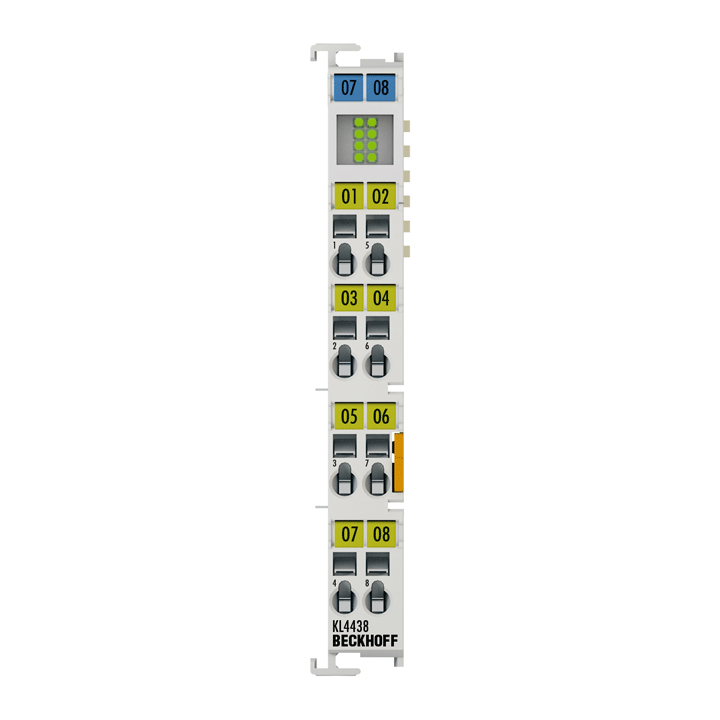 KL4438 | Bus Terminal, 8-channel analog output, voltage, ±10 V, 12 bit, single-ended