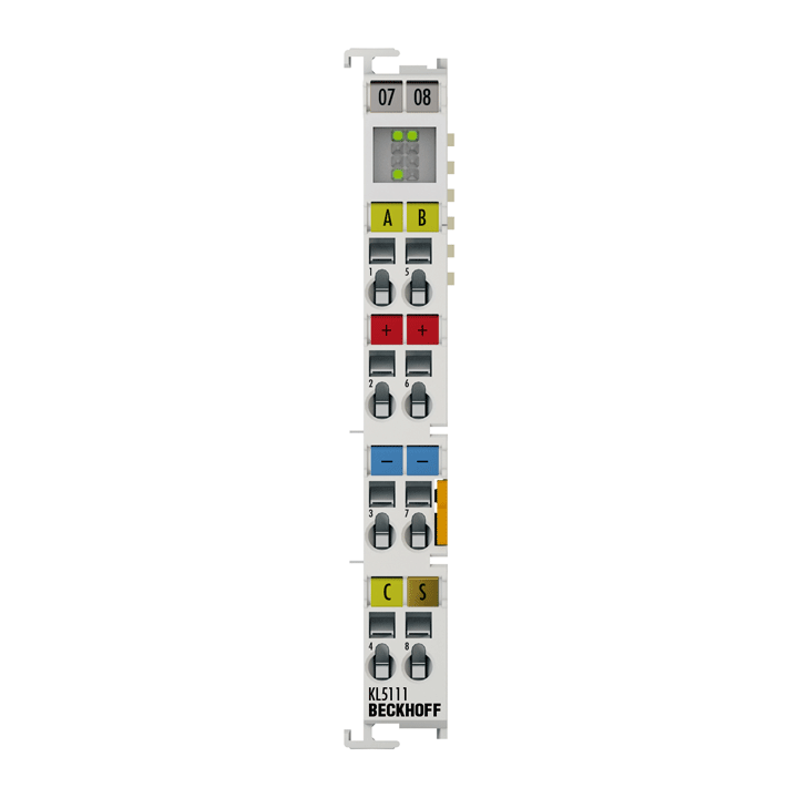 KL5111 | Bus Terminal, 1-channel encoder interface, incremental, 24 V DC HTL, 250 kHz