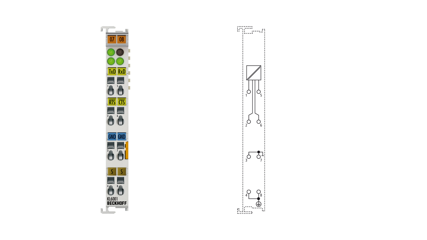 KL6001 | Busklemme, 1-Kanal-Kommunikations-Interface, seriell, RS232