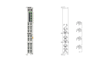KL6224 | Busklemme, 4-Kanal-Kommunikations-Interface, IO-Link, Master