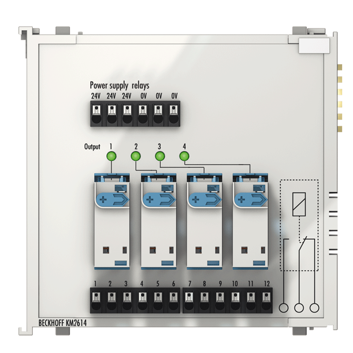 KM2614 | Bus Terminal module, 4-channel relay output, 230 V AC, 16