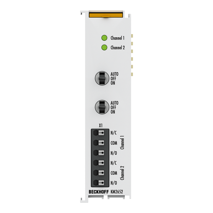 KM2652 | Busklemmenmodul, 2-Kanal-Digital-Ausgang, 230 V AC, 6 A, Hand-/Automatikbedienung