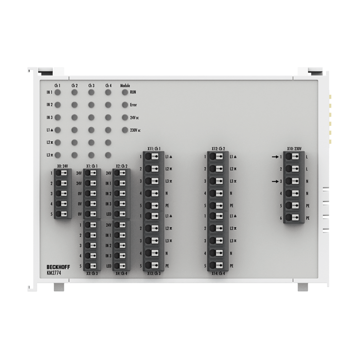 KM2774 | Busklemmenmodul, 4-Kanal-Triac-Ausgang, 80…230 V AC, 1,5 A