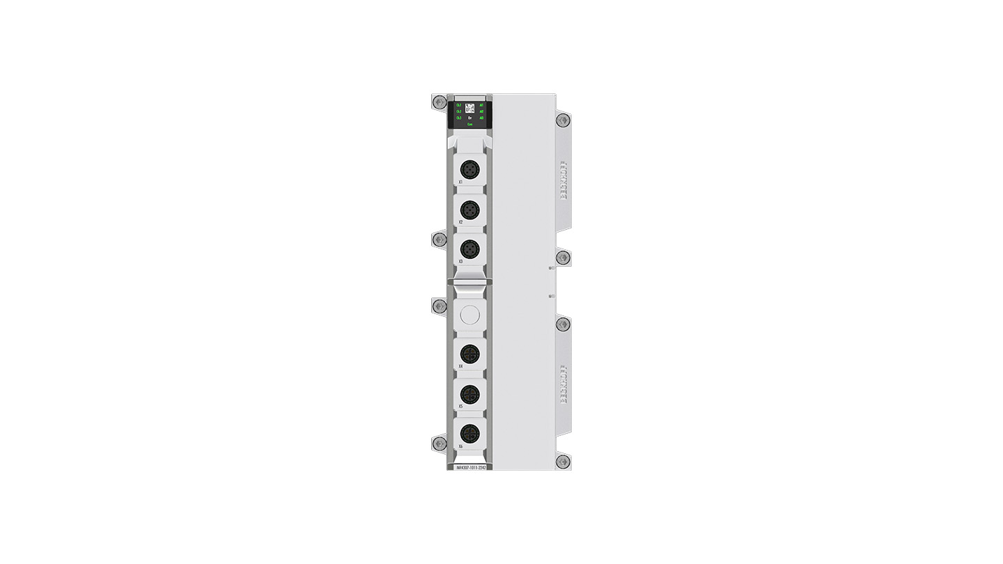 MR4307-1011-2242 | Relay module, 3-channel solid-state relay + 3-channel analog input, 230 V AC, 7 A, temperature, RTD (Pt1000), M12, replaceable fuse