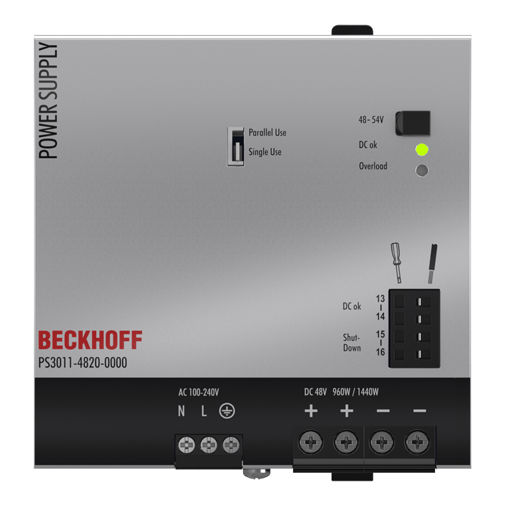 PS3011-4820-0000 | Stromversorgung PS3000; Ausgang: 48 V DC, 20 A; Eingang: AC 100…240 V, 1-phasig