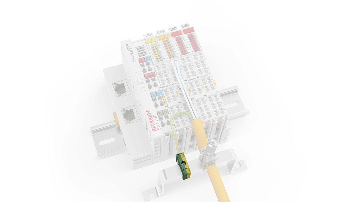 ZB8530 | U-clamp terminal up to 4 mm² for PE connection to the rail (10 x 3 mm)