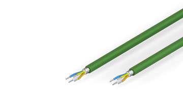 ZB9020 | Industrial-Ethernet-/EtherCAT-Leitung, geschirmt, PUR, 1 x 4 x AWG22, schleppkettentauglich, Cat.5, grün