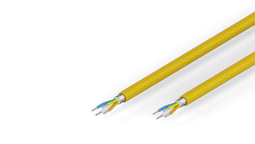 ZB9024 | Industrial Ethernet/EtherCAT cable, shielded,  PUR, 1 x 4 x AWG22, drag-chain suitable, Cat.5, yellow