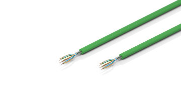 ZB9061-Rxxx | Industrial Ethernet/EtherCAT cable, SF/UTP, PUR, 4 x 2 x AWG26, drag-chain suitable, Cat.6, green