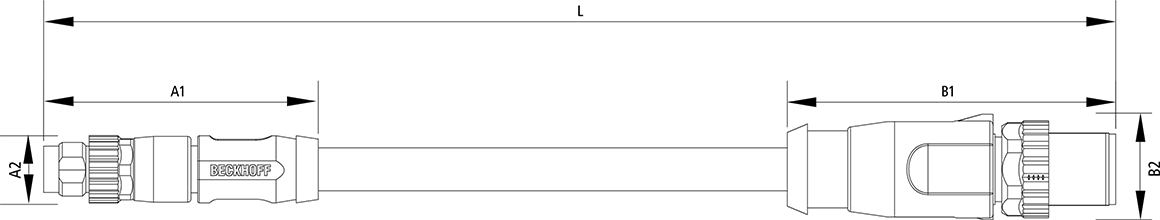 ZK1090-3161-0xxx | EtherCAT cable, PUR, AWG26, drag-chain suitable 