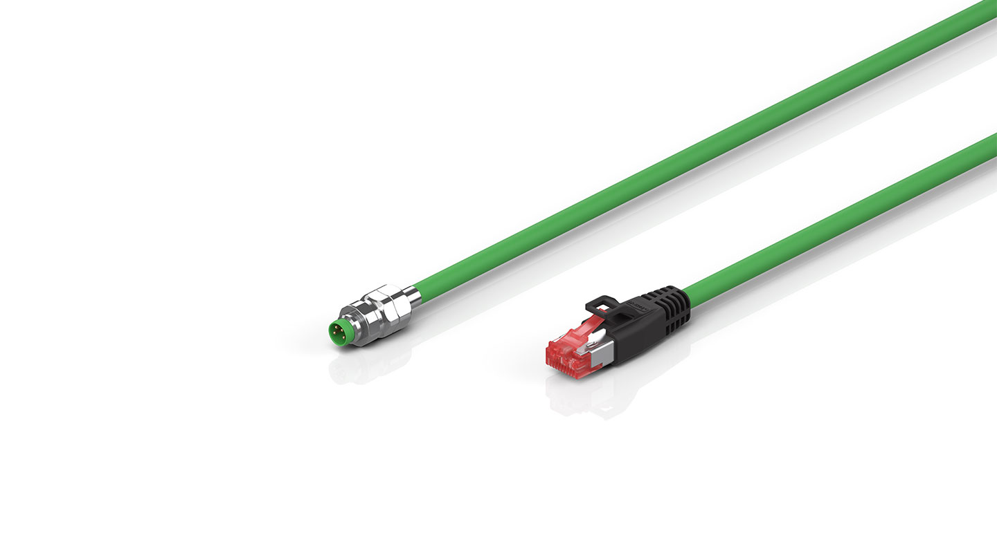 ZK1090-3191-7xxx | EtherCAT cable, IP69K, PVC, AWG 26, fixed installation