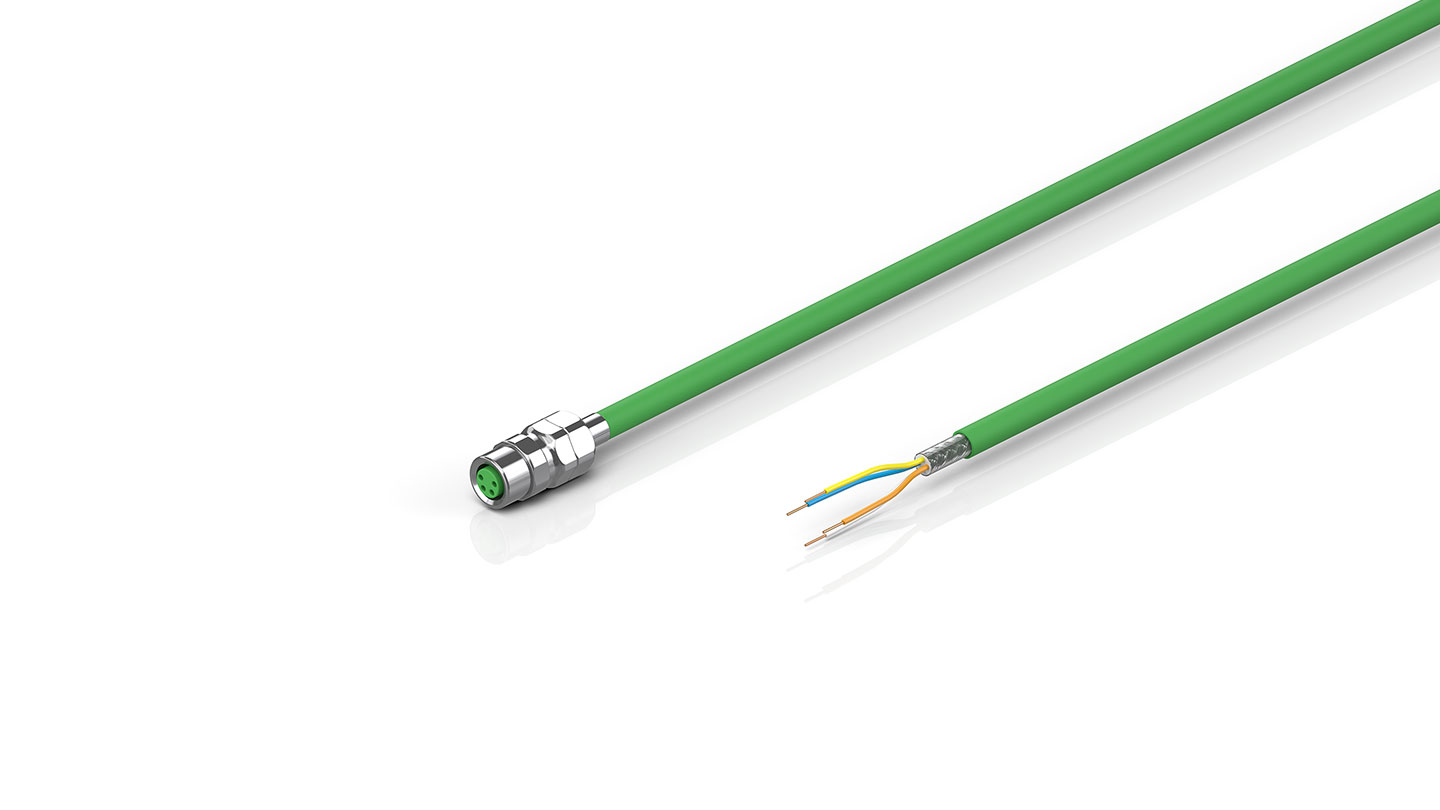 ZK1090-3200-7xxx | EtherCAT cable, IP69K, PVC, AWG 26, fixed installation