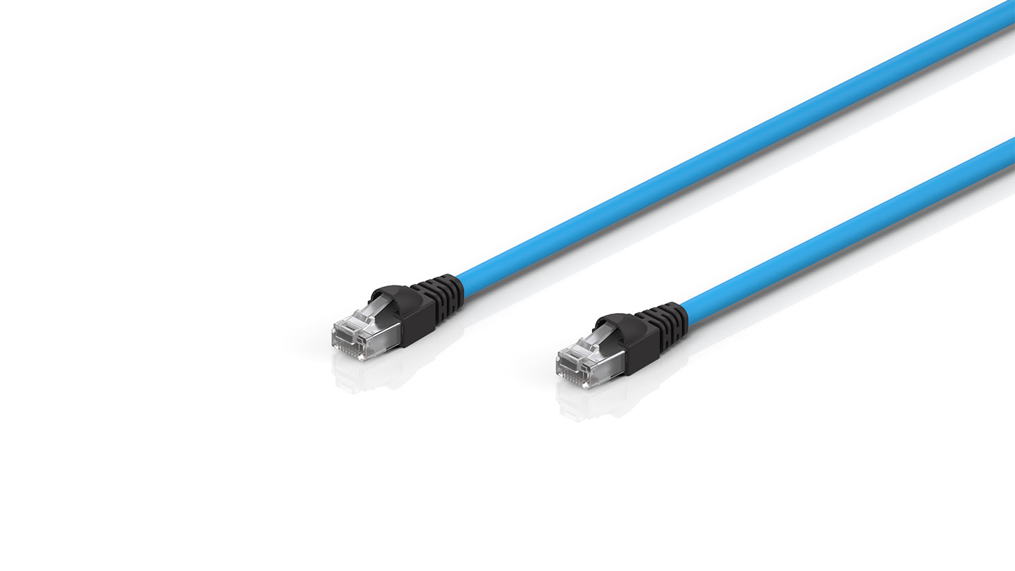 ZK1098-9191-0xxx | Industrial-Ethernet/EtherCAT G patch cable, Cat.6A, PUR, 4 x 2 x AWG26, fixed installation