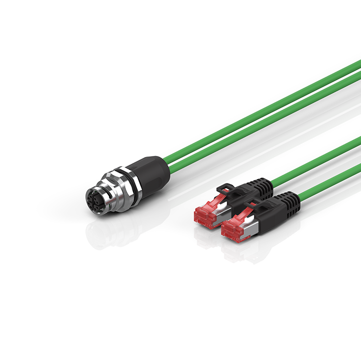 ZK1B90-6591-2xxx | EtherCAT cable, Duo, PUR, AWG26, fixed installation, comfortable installation at short distances