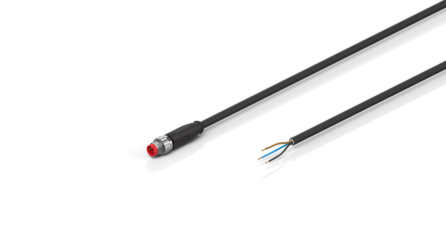 ZK2000-2100-6xxx | Sensor cable, PUR, 3 x 0.34 mm², torsion resistant
