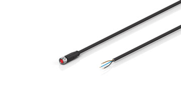 ZK2000-2200-0xxx | Sensor cable, PUR, 3 x 0.25 mm², drag-chain suitable