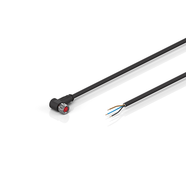 ZK2000-2400-0xxx | Sensor cable, PUR, 3 x 0.25 mm², drag-chain suitable
