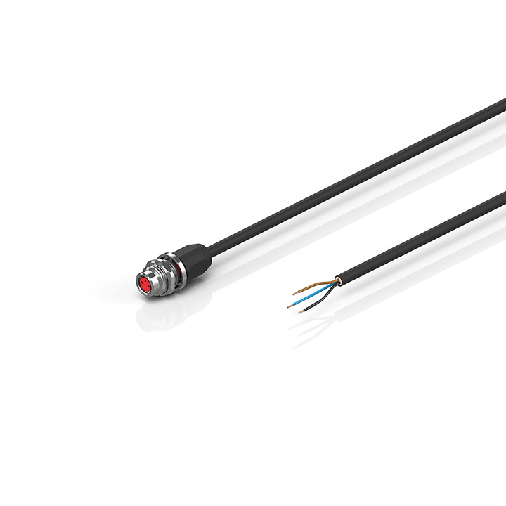 ZK2000-2800-0xxx | Sensor cable, PUR, 3 x 0.25 mm², drag-chain suitable
