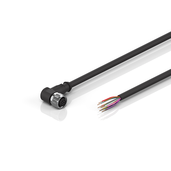 ZK2000-A400-0xxx | Sensor cable, PUR, 12 x 0.14 mm², drag-chain suitable
