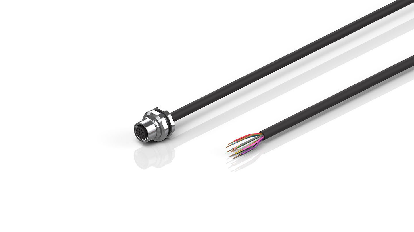 ZK2000-A600-0xxx | Sensor cable, PUR, 12 x 0.14 mm², drag-chain suitable