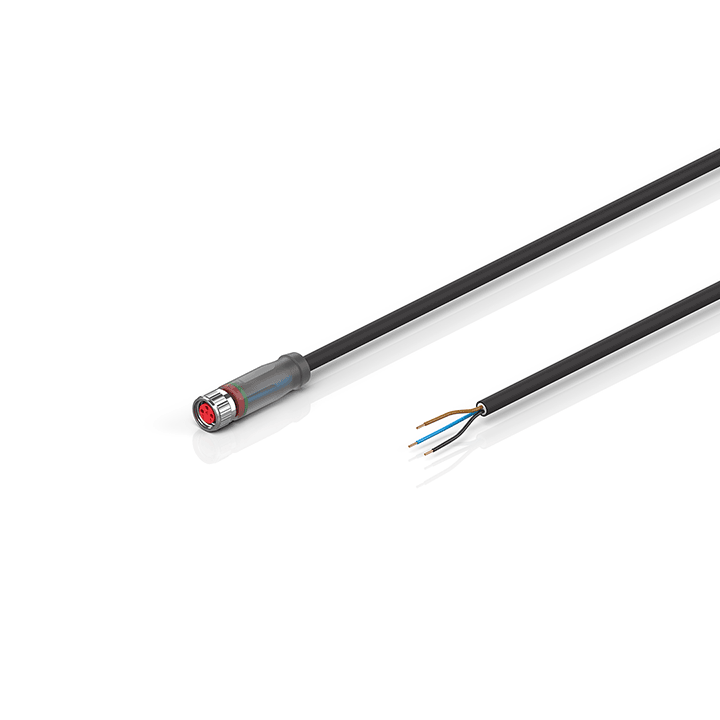 ZK2002-2200-0xxx | Sensor cable, PUR, 3 x 0.25 mm², drag-chain suitable