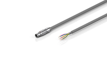 ZK2003-8100-3xxx | Sensor cable, PUR, shielded, gray, 4 x 2 x 0.25 mm², fixed installation, push-pull